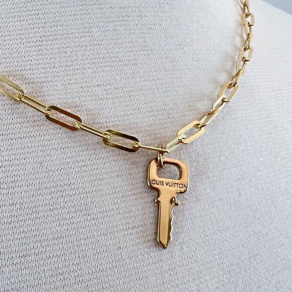 Authentic Louis Vuitton Key Pendant Reworked Necklace - Picture 3 of 3
